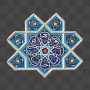 موتیف کاشی کاری با اسماء الهی