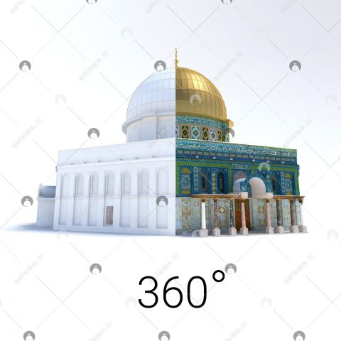 ۵۱ تصویر لایه‌باز متوالی ۳۶۰ درجه – قدس (مسجد قبه الصخره)
